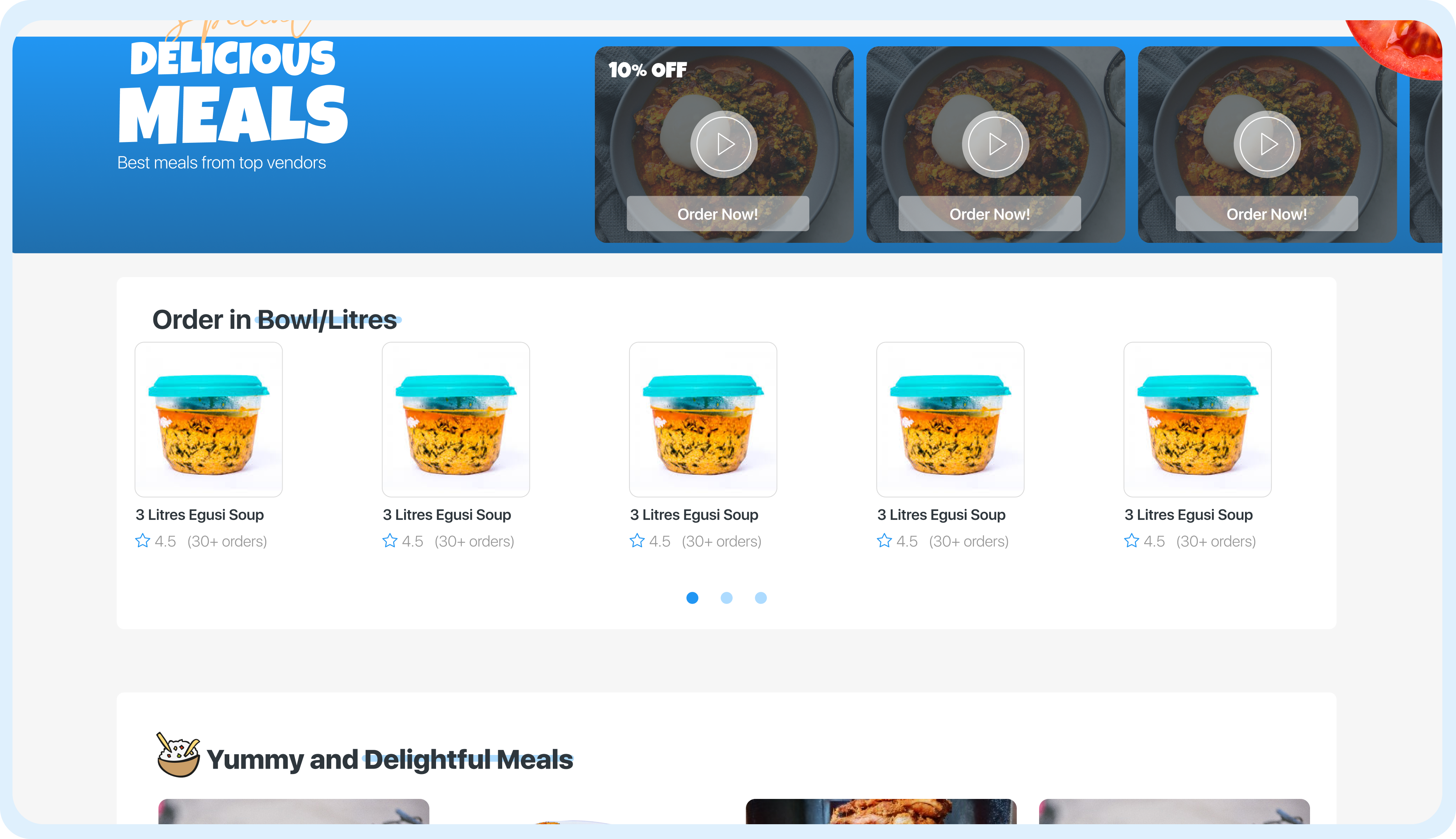 Food Market Interface